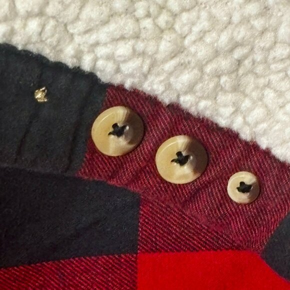 ~~Red Head Flannel Jacket Mens XXL Sherpa Lined Shacket Black Red Buffalo Plaid - Picture 5 of 6